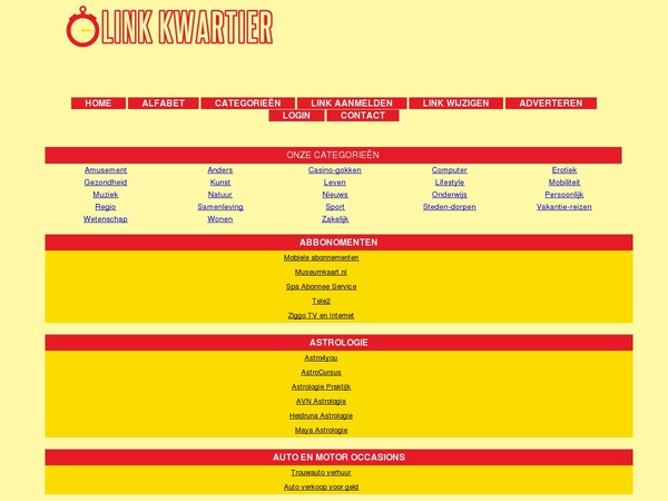 Screenshot Startpagina