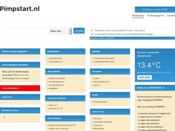 Screenshot Startpagina