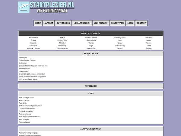 Screenshot Startpagina