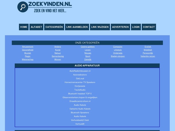 Screenshot Startpagina